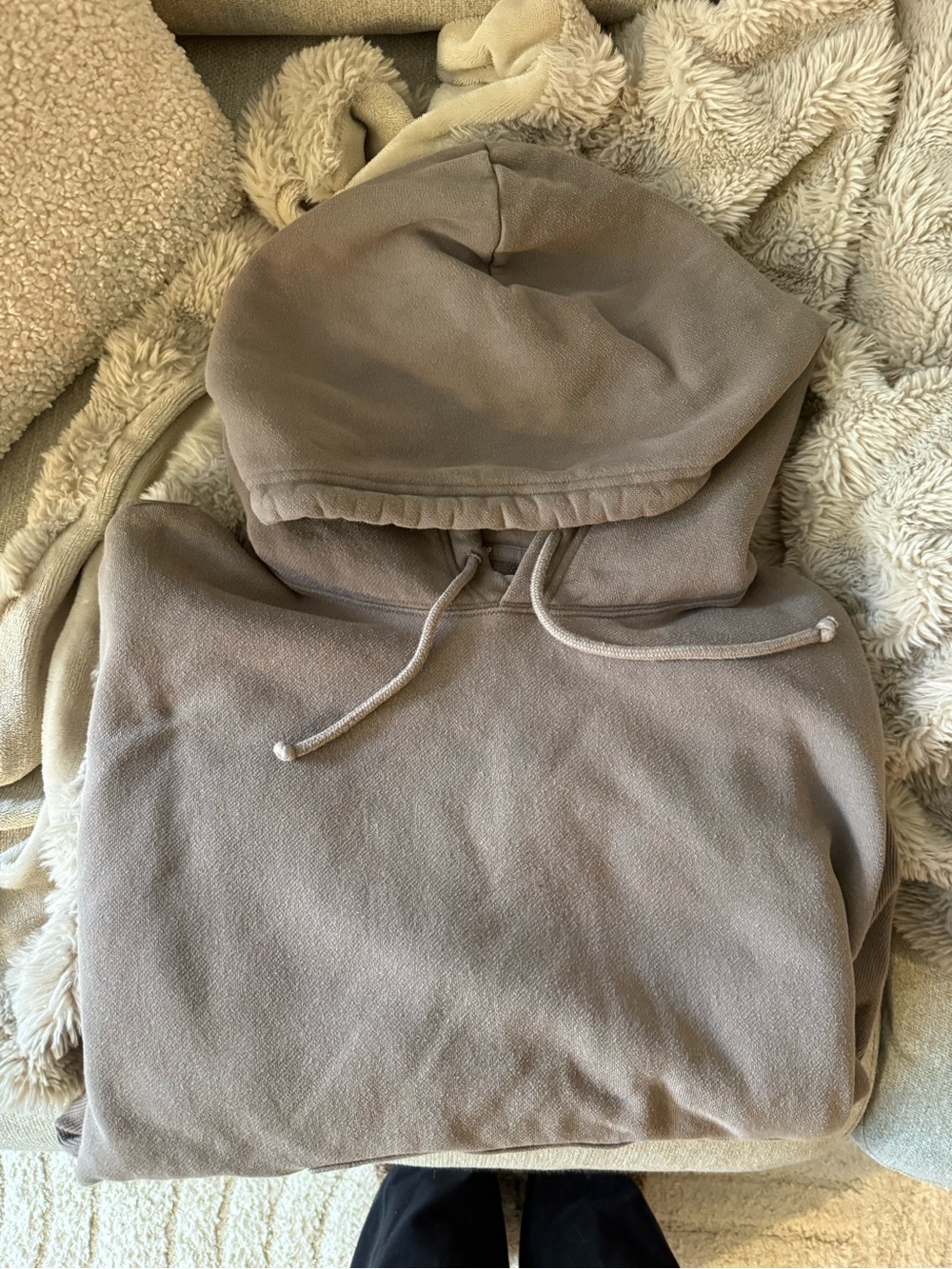 Aritzia Women's Hoodie Sweater in Taupe